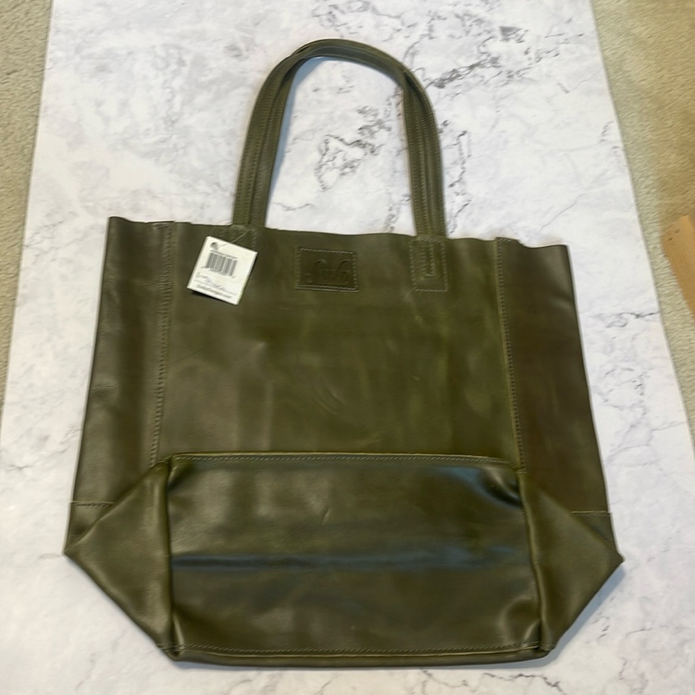 One Sseko Leather Bucket Bag